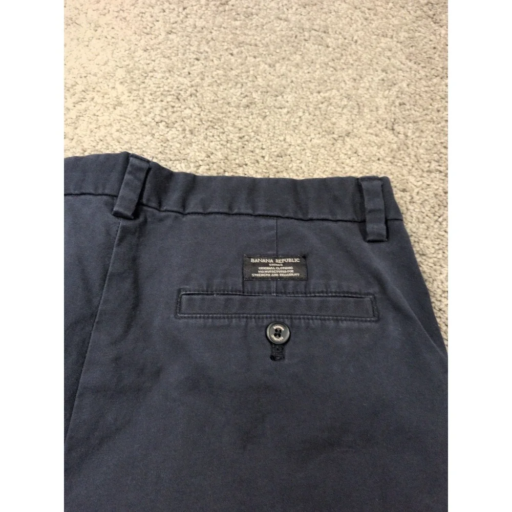 Banana Republic Aiden Slim Fit Chino Pants Mens 34x32 True‎ Navy Blue Stretch
